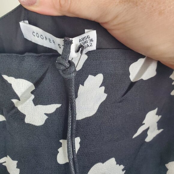 NWT Cooper St. Wildcat Wrap Mini Dress Black White Size 2 - Picture 12 of 13